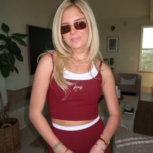 Fancy D Rich Burgundy Leggings/ Tank Set